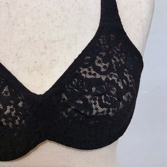 Wacoal NWOT Black Lace Bra Women 34C - Picture 3 of 11